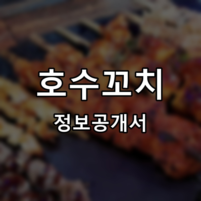 호수꼬치 프랜차이즈 정보공개서