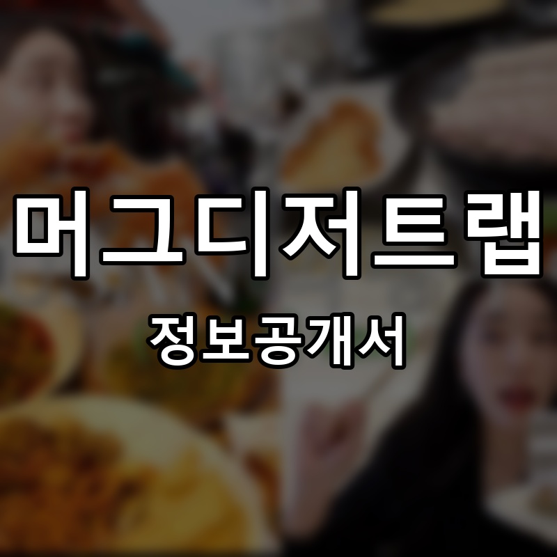 머그디저트랩 프랜차이즈 정보공개서