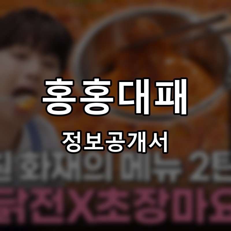 홍홍대패 프랜차이즈 정보공개서