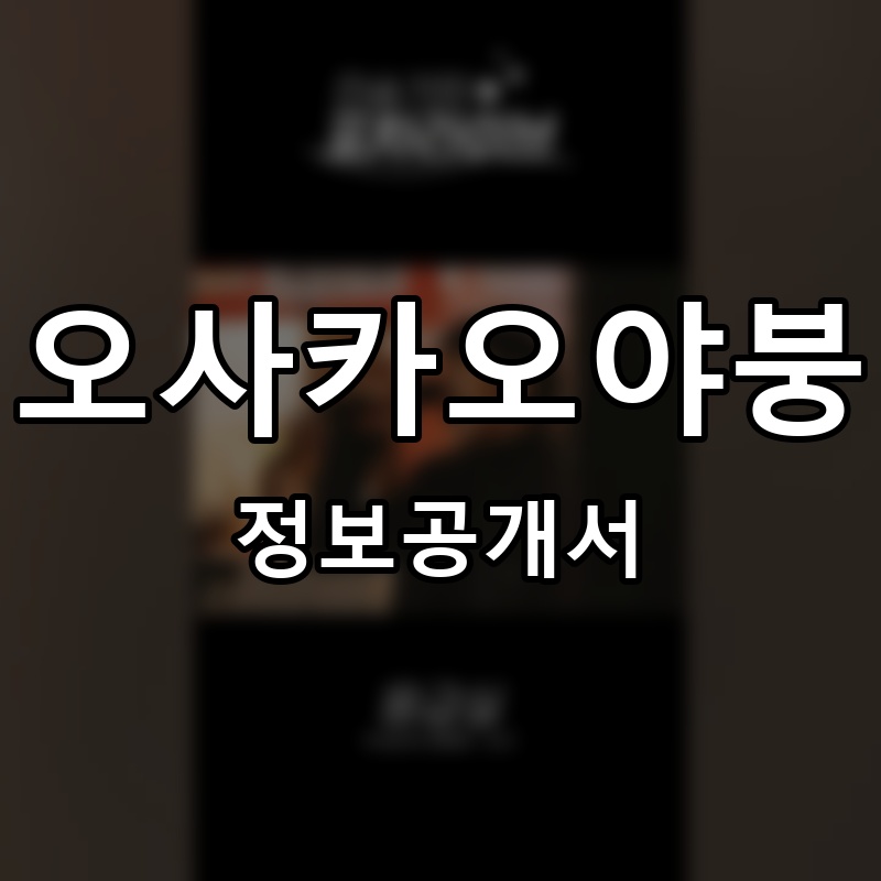 오사카오야붕 프랜차이즈 정보공개서