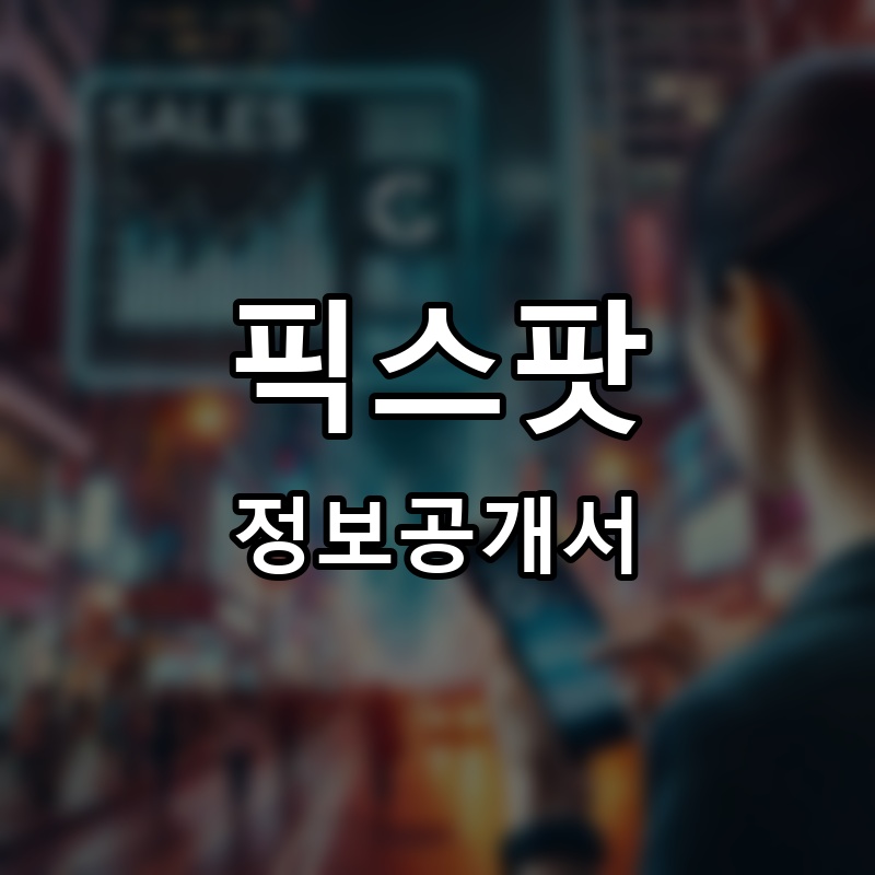 픽스팟 프랜차이즈 정보공개서