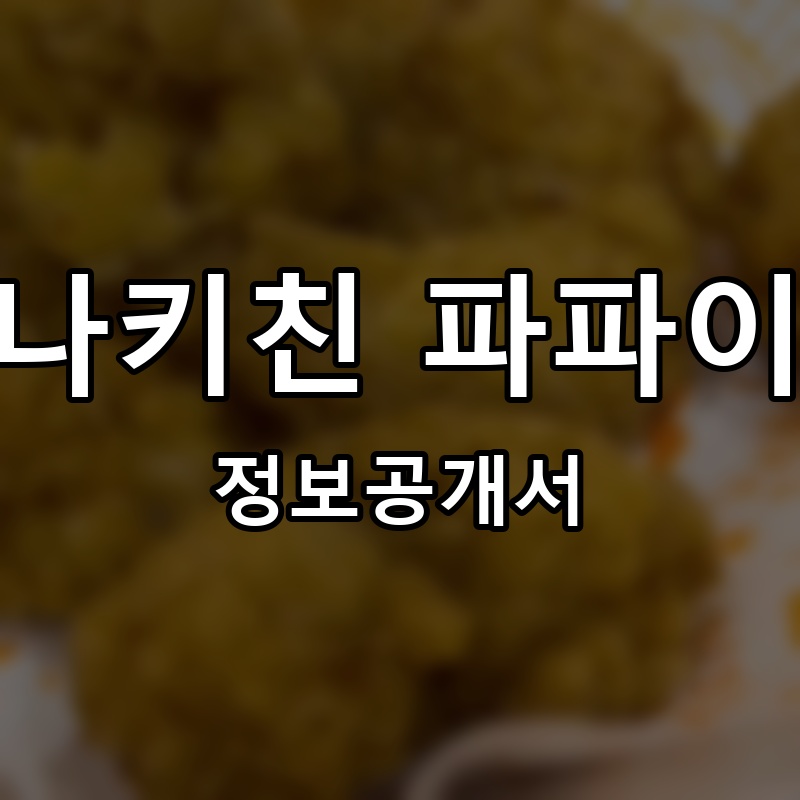 파파이스루이지애나키친 파파이스 치킨 앤 비스킷 프랜차이즈 정보공개서