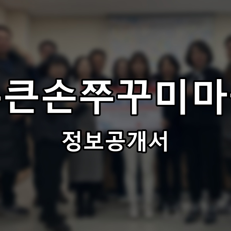 통큰손쭈꾸미마을 프랜차이즈 정보공개서