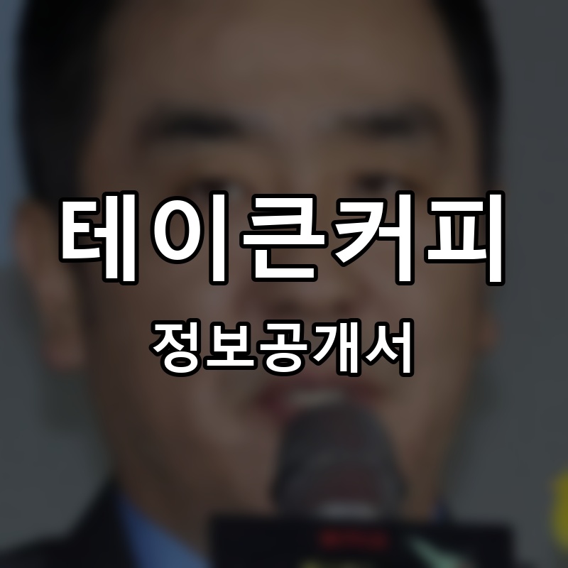 테이큰커피 프랜차이즈 정보공개서