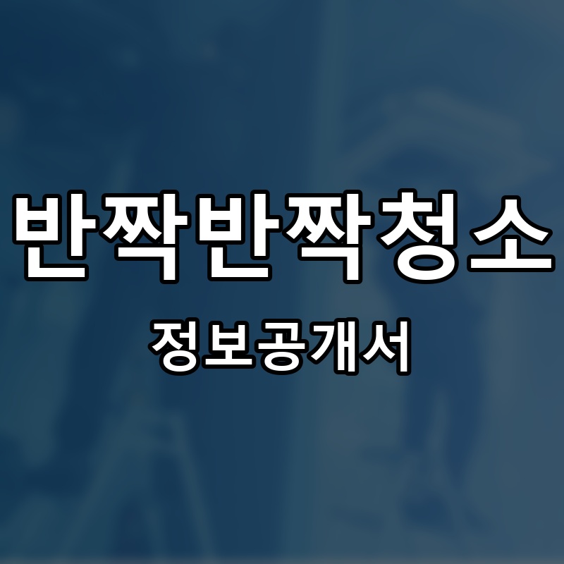 반짝반짝청소 프랜차이즈 정보공개서