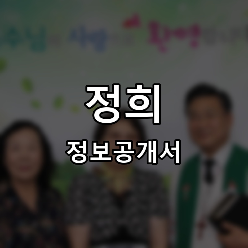 정희 프랜차이즈 정보공개서
