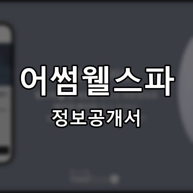 어썸웰스파 프랜차이즈 정보공개서
