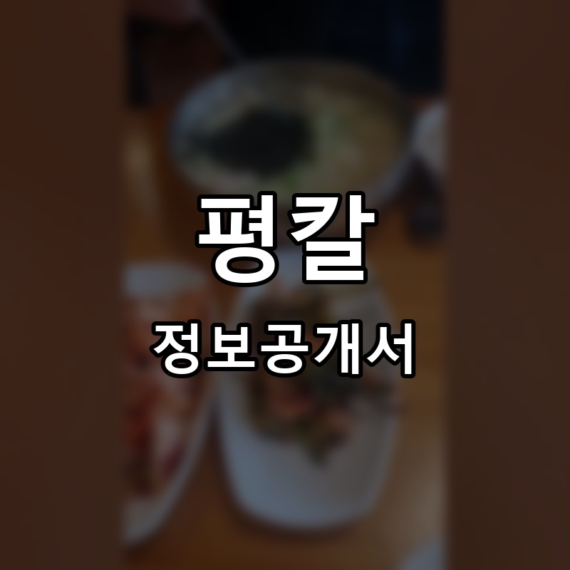 9504 양평칼국수 프랜차이즈 정보공개서