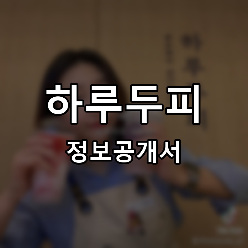 하루두피 (Haru Scalp) 프랜차이즈 정보공개서