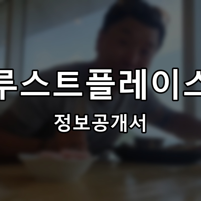 루스트플레이스 프랜차이즈 정보공개서