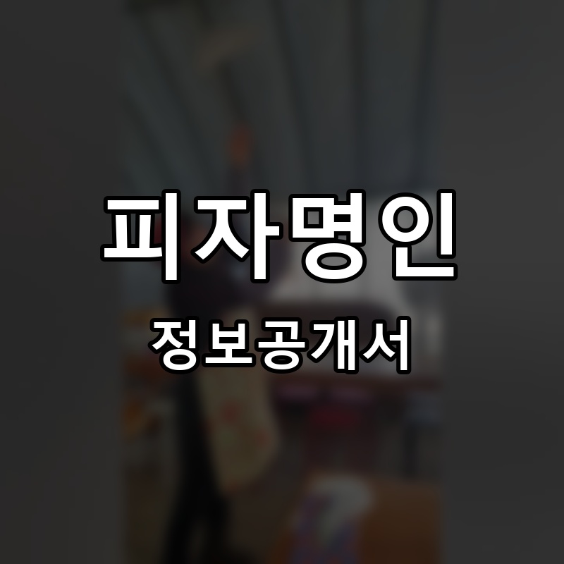 피자명인 프랜차이즈 정보공개서