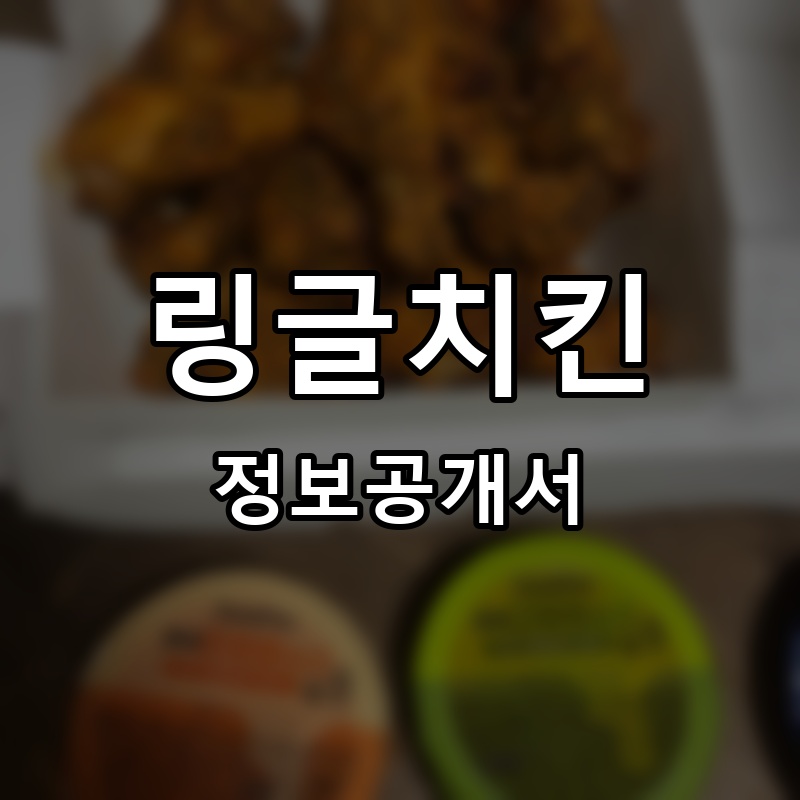 링글치킨 프랜차이즈 정보공개서