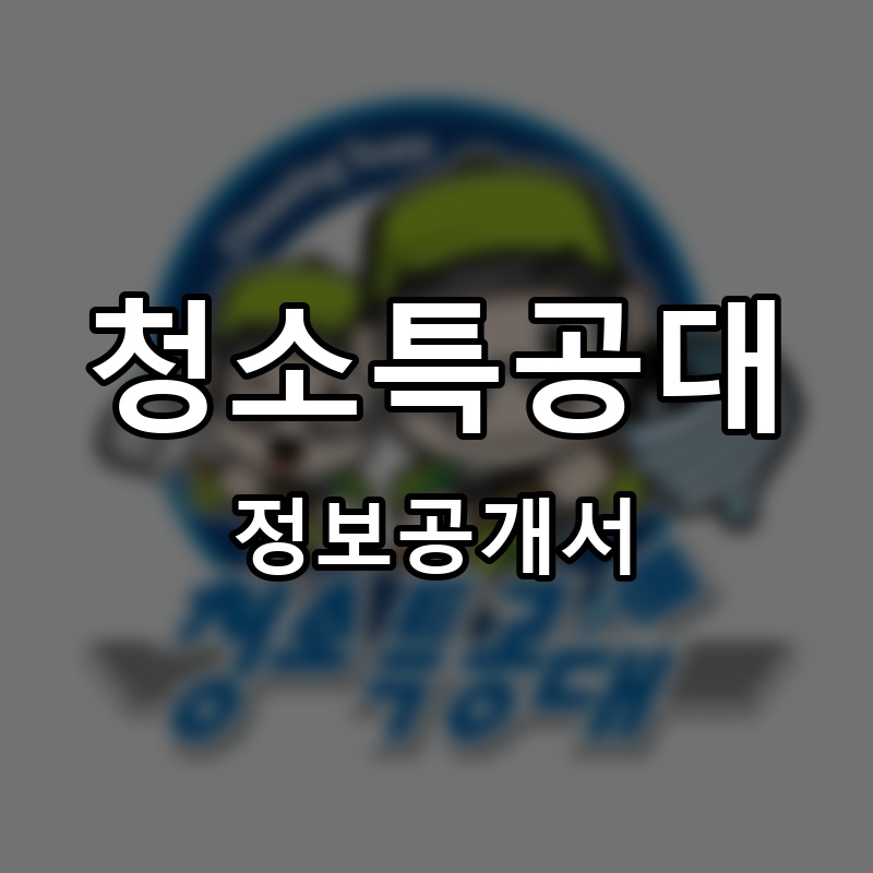 청소특공대 프랜차이즈 정보공개서
