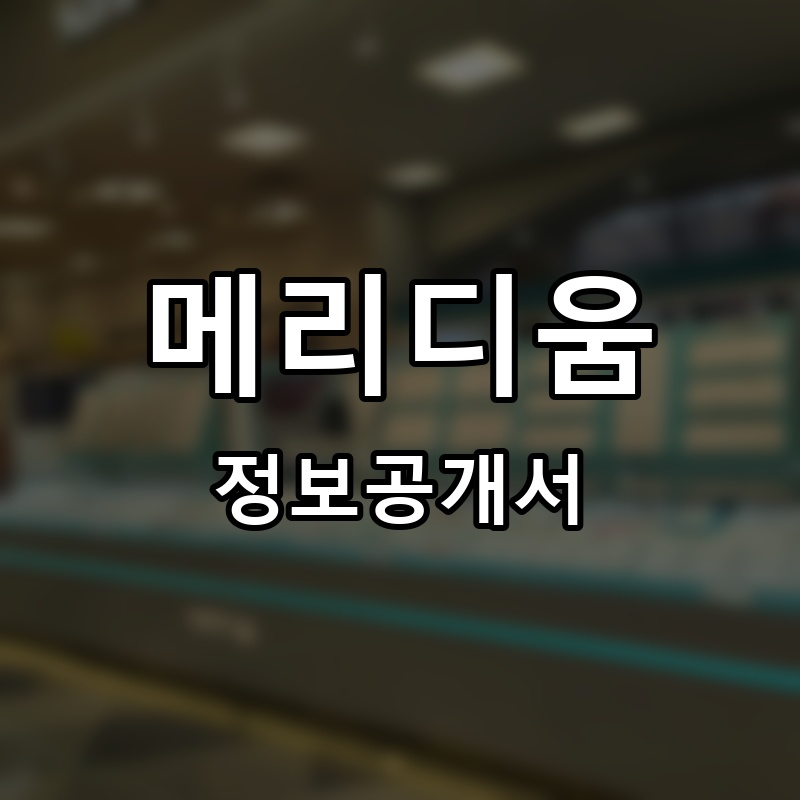메리디움 프랜차이즈 정보공개서
