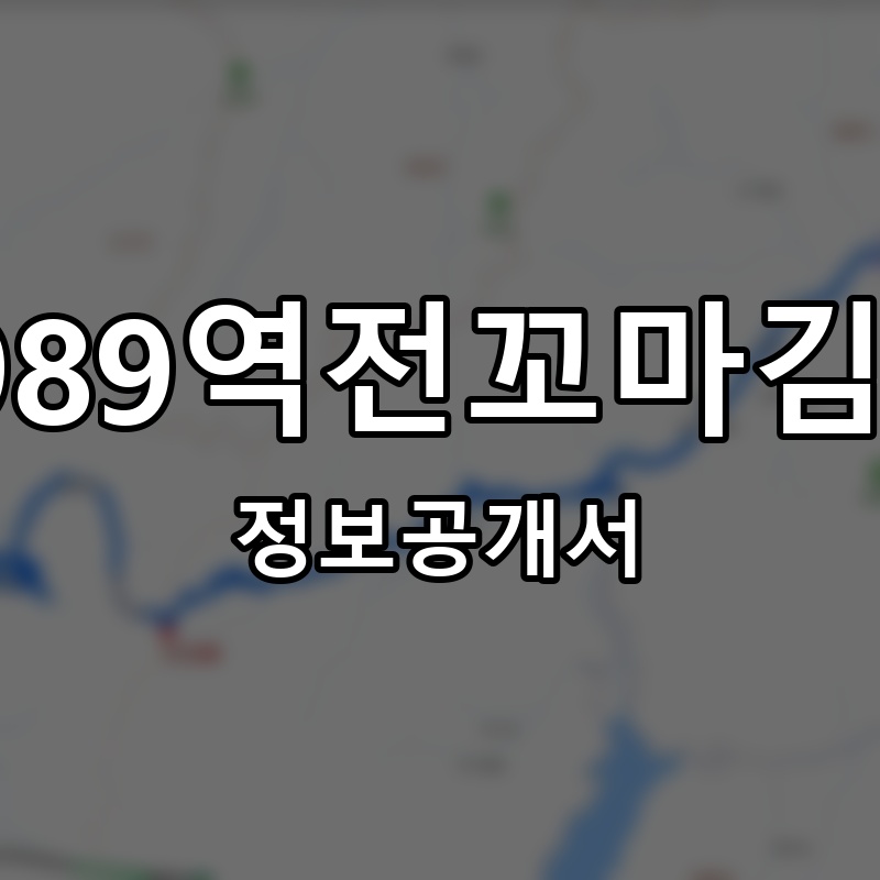 1989역전꼬마김밥 프랜차이즈 정보공개서