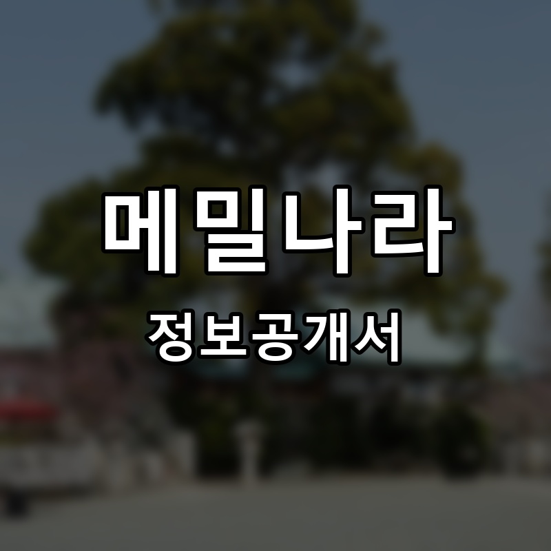 메밀나라 프랜차이즈 정보공개서