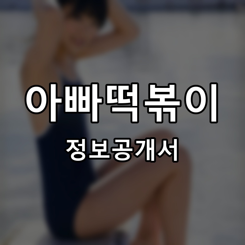 아빠떡볶이 프랜차이즈 정보공개서