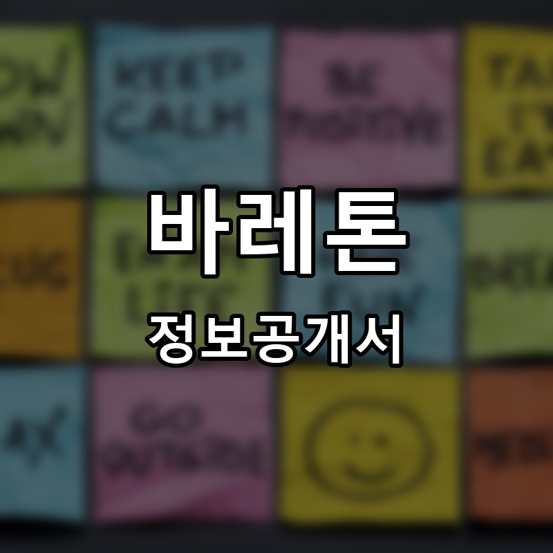 바레톤(barre tone) 프랜차이즈 정보공개서