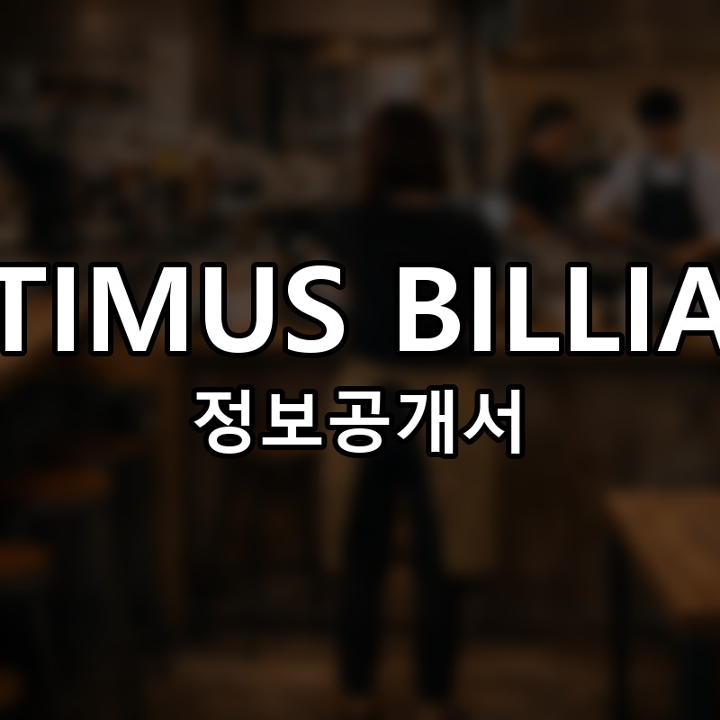 OPTIMUS BILLIARD 프랜차이즈 정보공개서