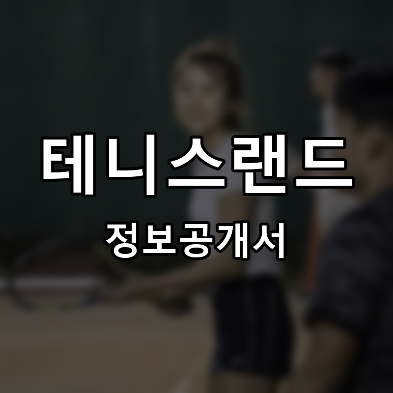 테니스랜드 프랜차이즈 정보공개서