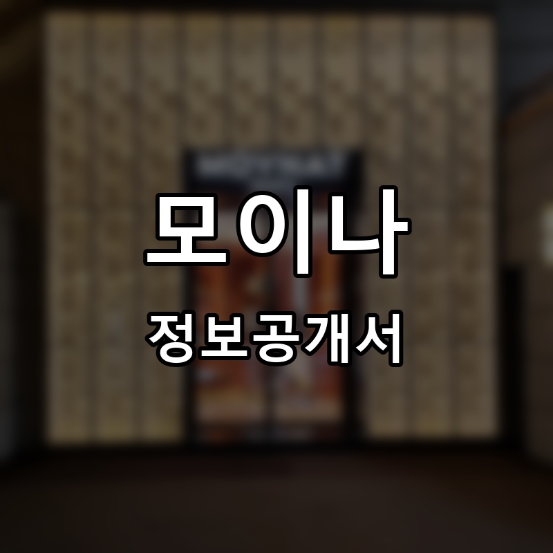 모이나 프랜차이즈 정보공개서
