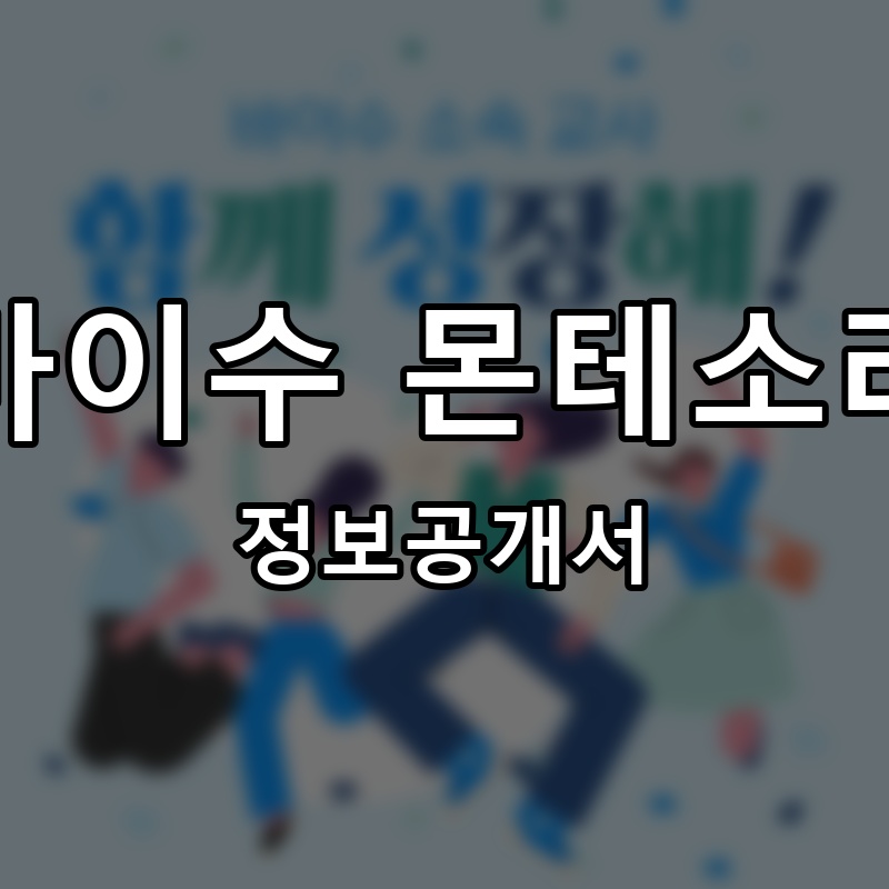 바이수 몬테소리 프랜차이즈 정보공개서