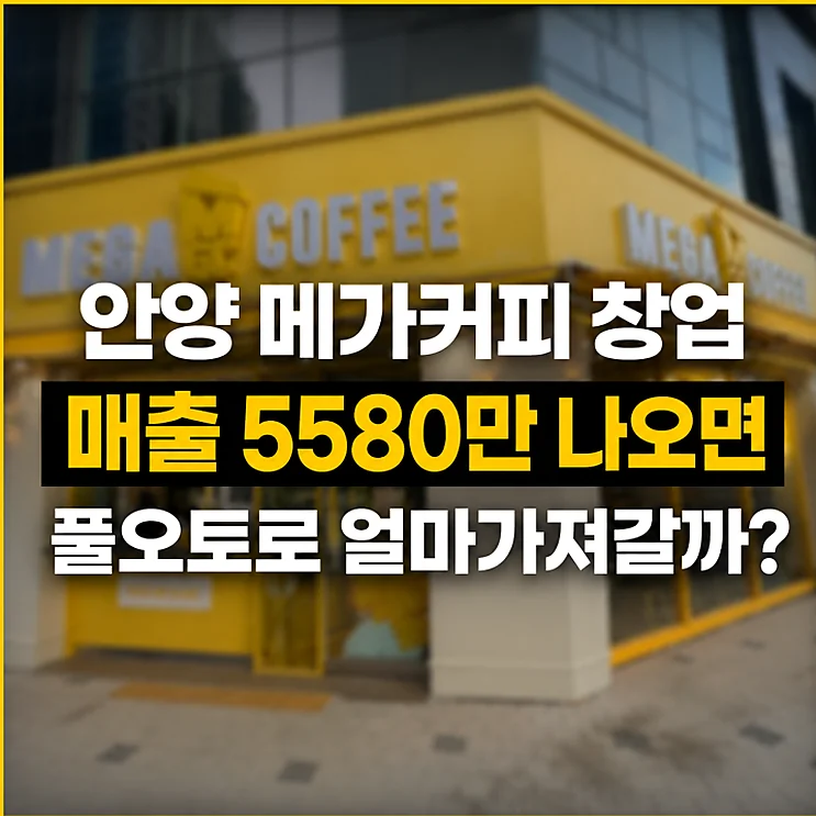 안양 메가커피 창업, 검증된 매출과 안정적인 수익 구조 분석