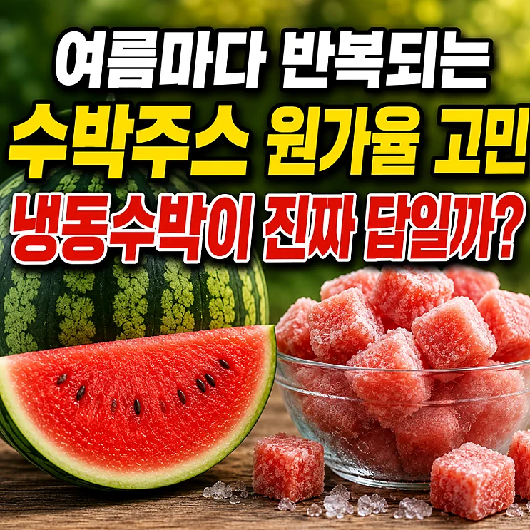 수박주스 원가율 - 여름철 수박주스 원가율 관리 방법과 냉동수박 활용 방안