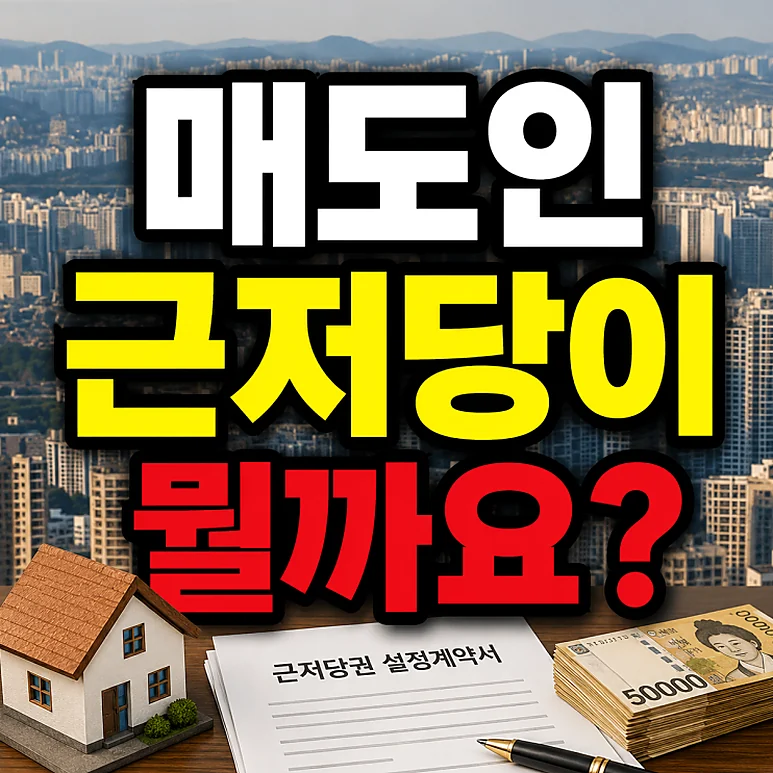 매도인 근저당 - 매도인 근저당의 이해와 활용 방안