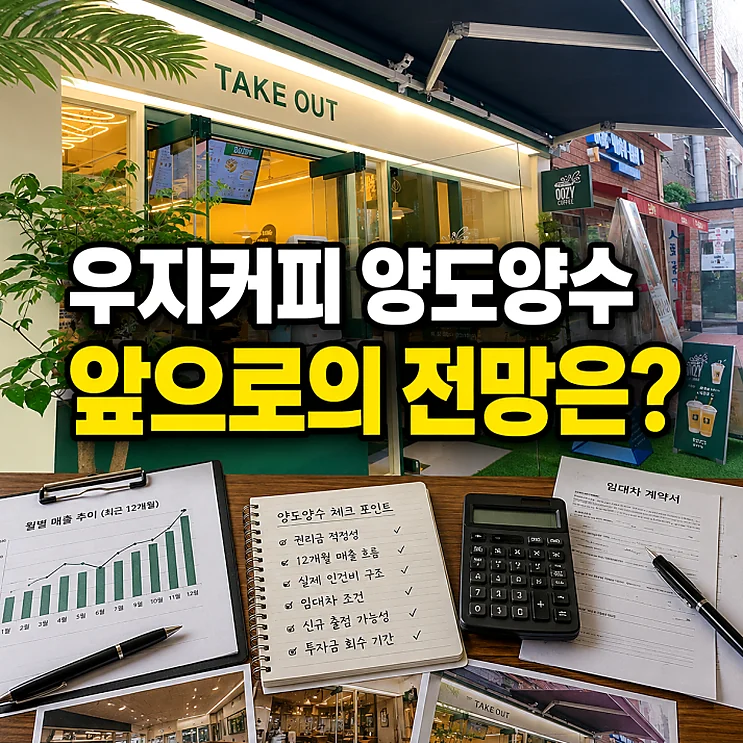 우지커피 양도양수, 신규 창업과의 비교 포인트