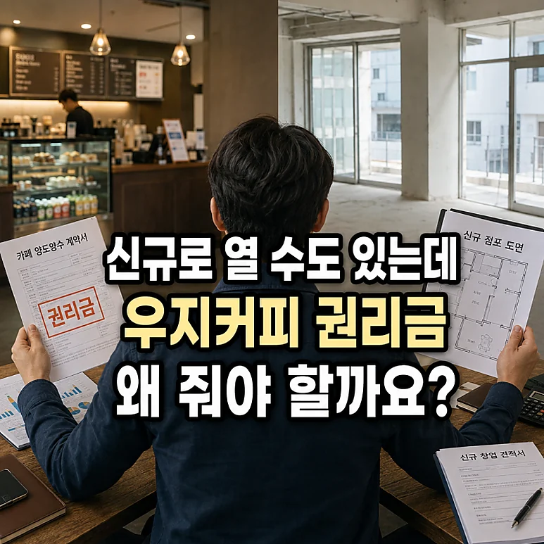 우지커피 양도양수 - 우지커피 양도양수, 신규 창업과의 비교 포인트