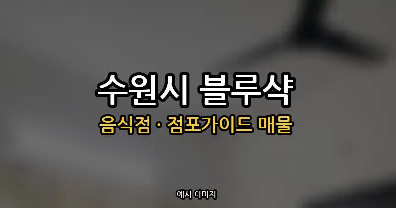 수원시 블루샥 창업 순수익 623만원, 매물 정보 정리