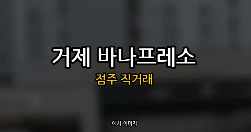 거제 바나프레소 창업 순수익 410만원 | 점주 직거래