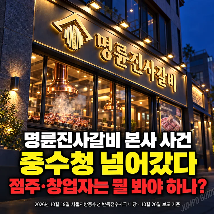 예비 창업자를 위한 명륜진사갈비 창업 검토